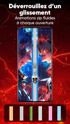 Écran Zipper & Fonds screenshot