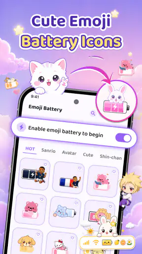 Emoji Battery Widget & Icons screenshot