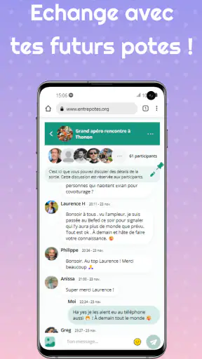 Entre Potes - Sorties et Amis screenshot