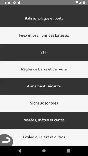 Examen Permis Bateau Côtier screenshot