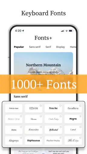 Fonts+ Clavier de polices 2024 screenshot