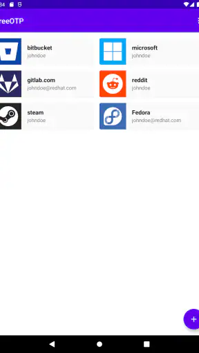 FreeOTP Authenticator screenshot