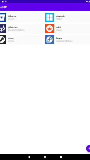 FreeOTP Authenticator screenshot