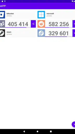FreeOTP Authenticator screenshot