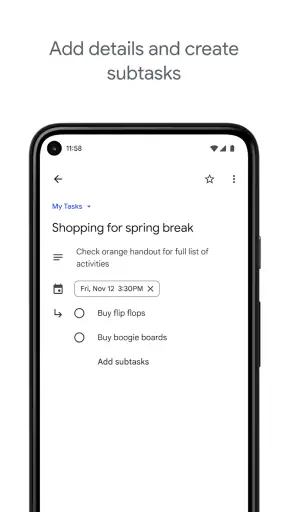 Google Tasks screenshot