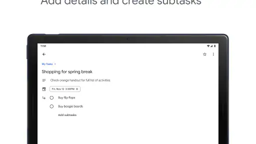 Google Tasks screenshot