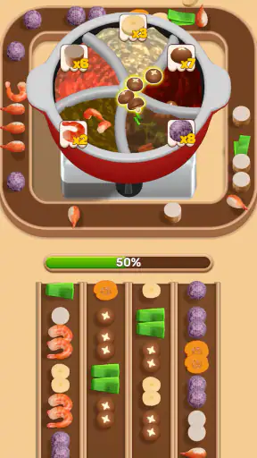 Hotpot Loop: Food Sort screenshot