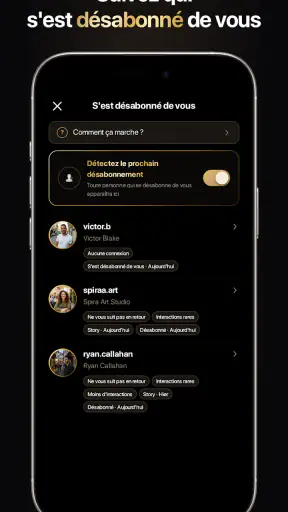 inProfile : Traqueur Profil screenshot