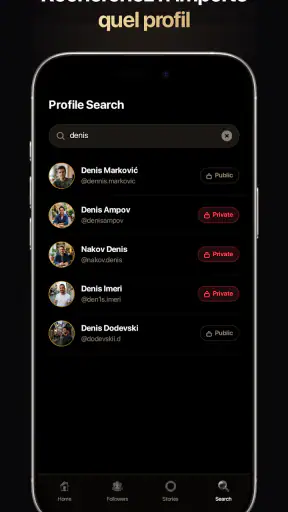 inProfile : Traqueur Profil screenshot