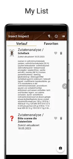 Insekten in Lebensmitteln screenshot