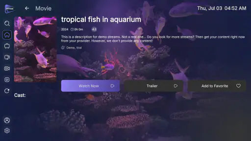 IPTV Smarter 4K Player screenshot