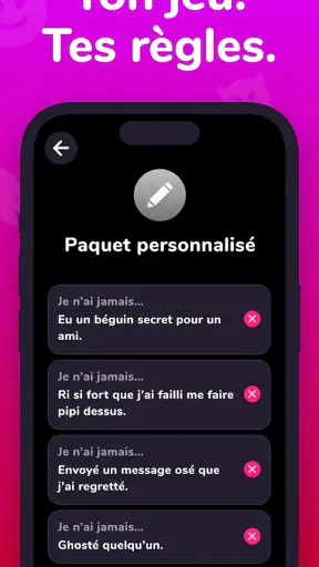 Je N'ai Jamais - Jeux Soiree screenshot
