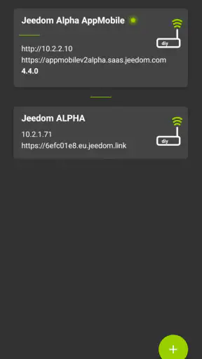 Jeedom App screenshot