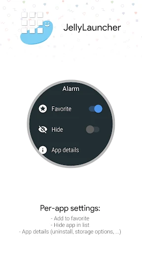 JellyLauncher for Wear OS™ screenshot