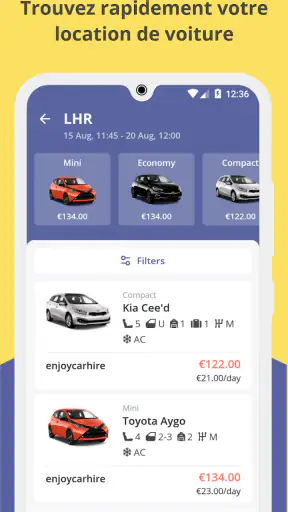 Jetcost : vols, hôtels, autos screenshot