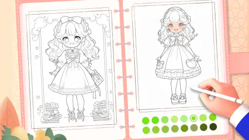 Jeux de doll coloriage screenshot