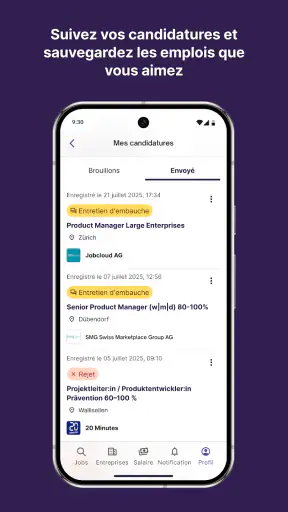jobs.ch – Rechercher un emploi screenshot