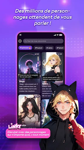 Linky AI : Tchat, Jouer, Union screenshot