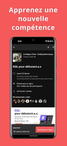 Meetup : événements locaux screenshot