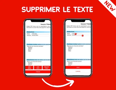 Modifier PDF, signer, écrire screenshot