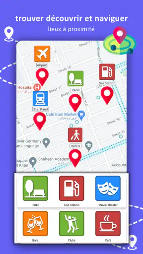 Navigation GPS, cartes et screenshot