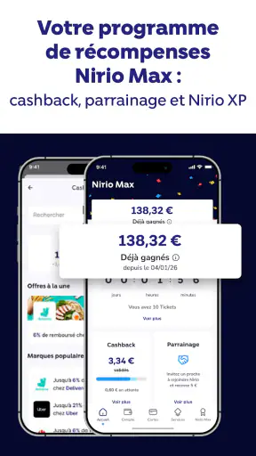 Nirio, services de paiement screenshot