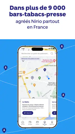 Nirio, services de paiement screenshot