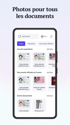 Photos d'identité officielles screenshot