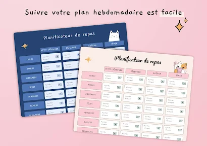 Planning repas semaine screenshot