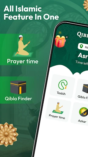 Qibla boussole, Horaire priere screenshot