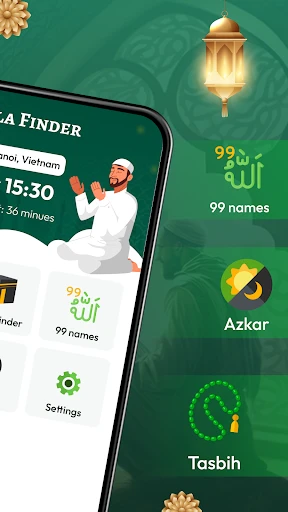 Qibla boussole, Horaire priere screenshot