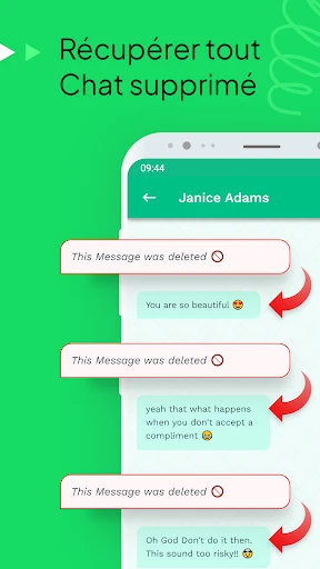 Récupérer les messages effacés screenshot