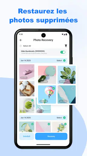 Revive photos et fichiers screenshot