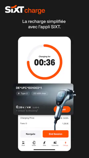 SIXT. rent. share. ride. plus. screenshot