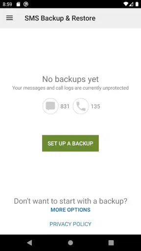 SMS Backup & Restore screenshot