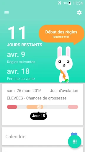 Suivi des règles et ovulation screenshot