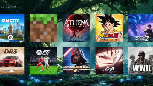 The Arcade · Game Hub Launcher screenshot