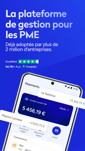 Tide: compte pro en ligne screenshot