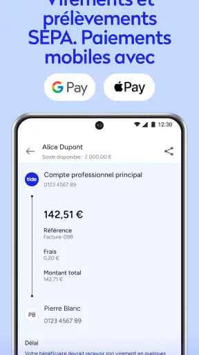 Tide: compte pro en ligne screenshot