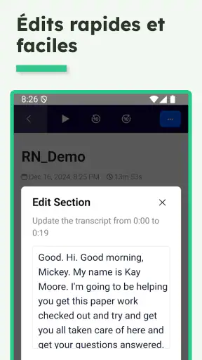 Transcrire Audio en Texte screenshot