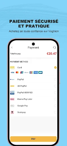 Voghion - Application d'achat screenshot
