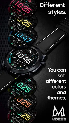 MD283 3D Digital watch face screenshot