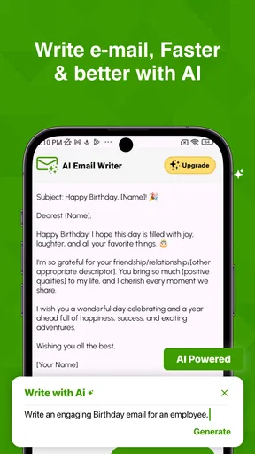 AI Email Writer screenshot