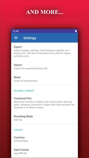 Store Manager: stock and sales screenshot
