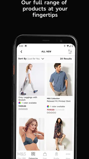 M&S India screenshot