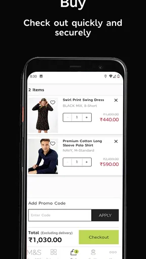 M&S India screenshot