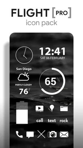 Flight Pro - सफेद Icon Pack screenshot