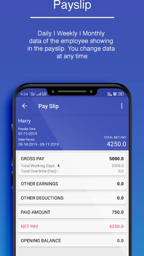 Wage Plus Payroll : Attendance screenshot