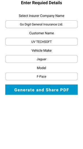 Motor Insurance Calculator screenshot