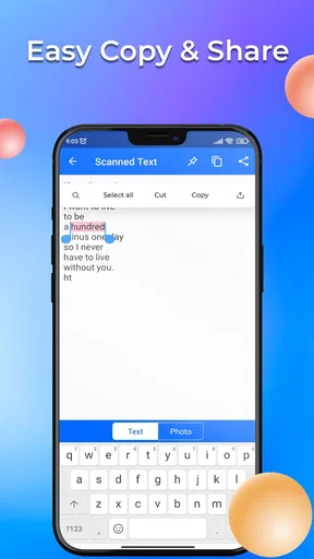 छवि से पाठ निकालें screenshot